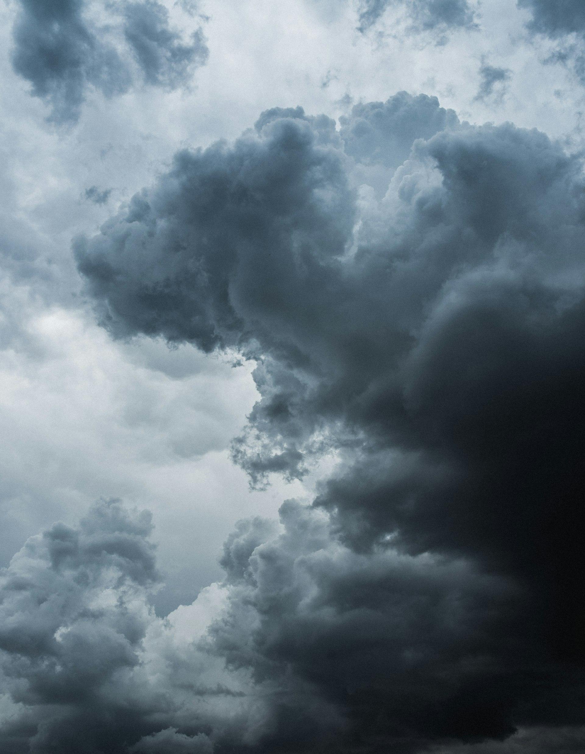 Dramatic sky above the clouds